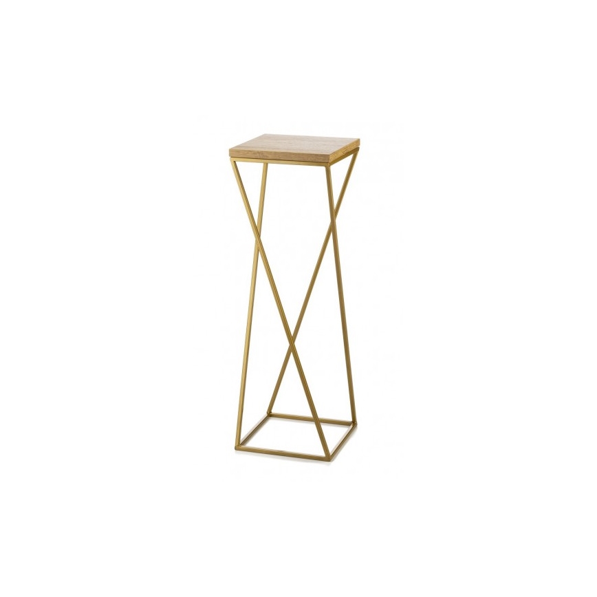 Soporte para flores LOFT 70x24 cm dorado/marrón