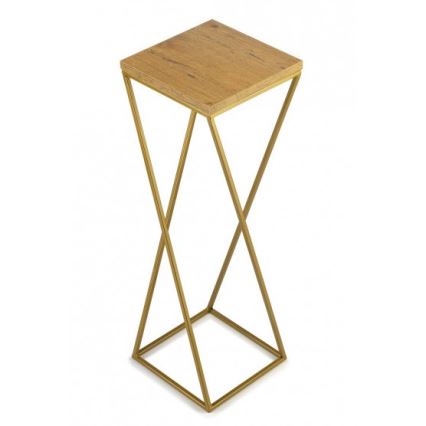 Soporte para flores LOFT 70x24 cm dorado/marrón