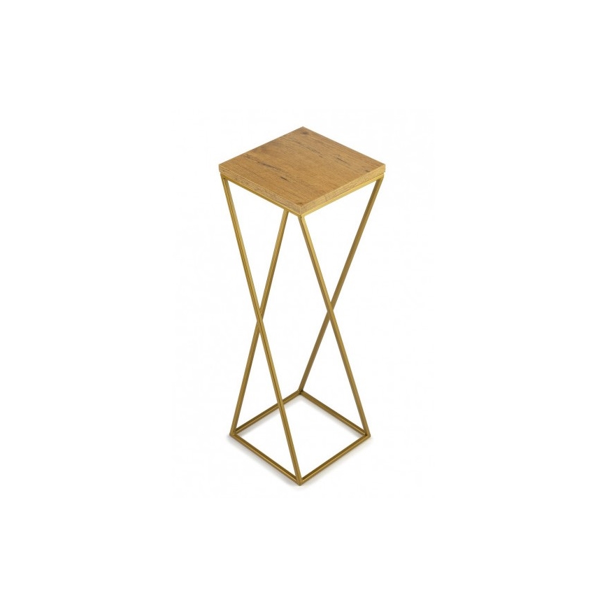Soporte para flores LOFT 70x24 cm dorado/marrón