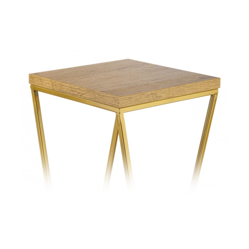 Soporte para flores LOFT 70x24 cm dorado/marrón