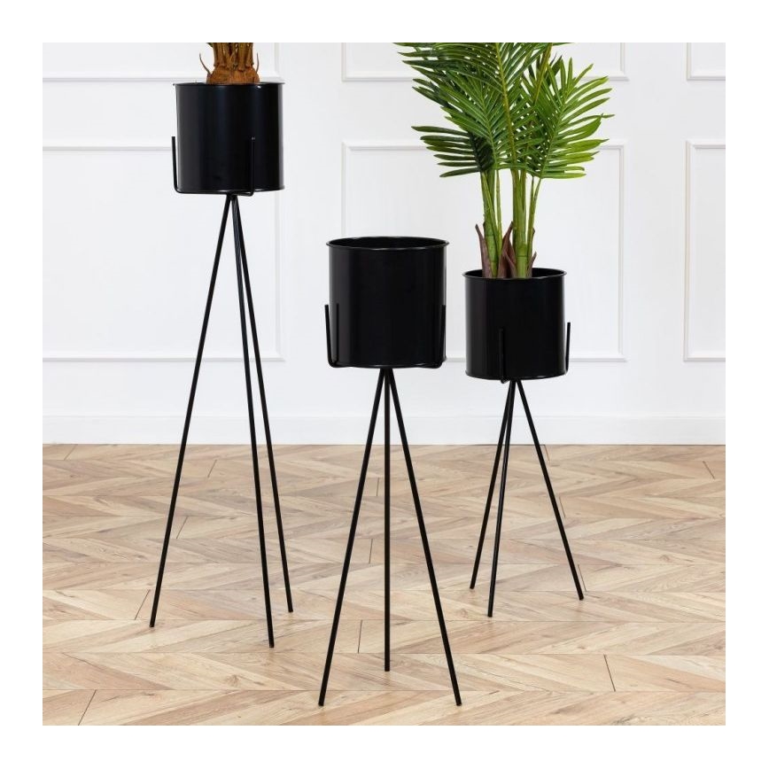 Soporte para flores TRIPOD 110x25 cm negro