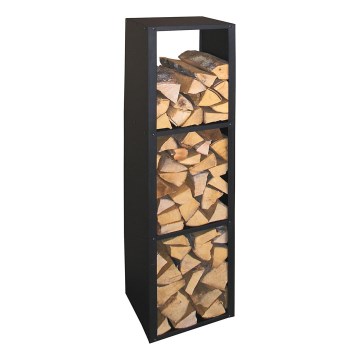 Soporte para leña 149 cm negro