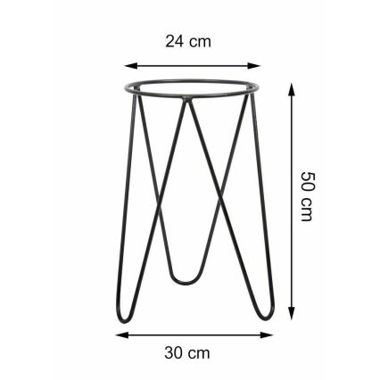 Soporte para macetas LOFT 50x30 cm negro