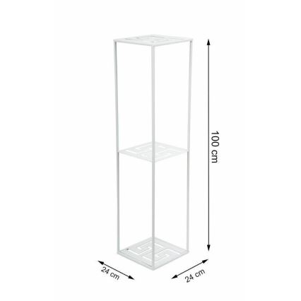 Soporte para plantas 100x24 cm blanco