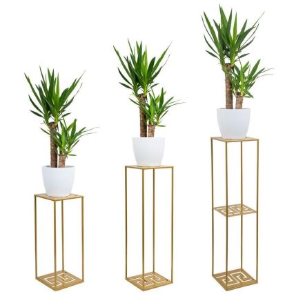 Soporte para plantas 60x24 cm dorado