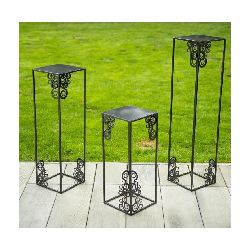 Soporte para plantas 60x24 cm negro