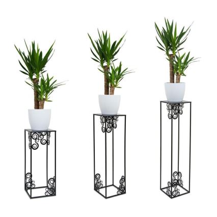 Soporte para plantas 60x24 cm negro