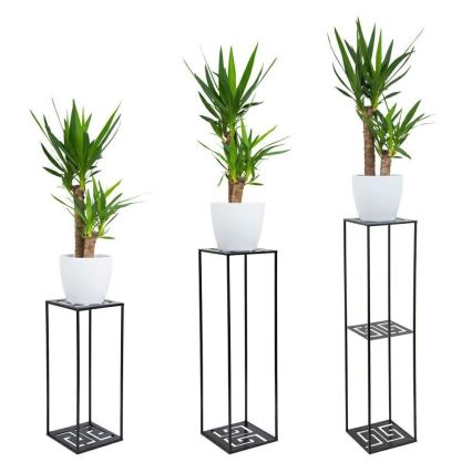 Soporte para plantas 60x24 cm negro