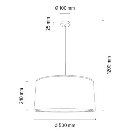 Lámpara colgante BENITA 1xE27/40W/230V color crema/roble – FSC Certificado