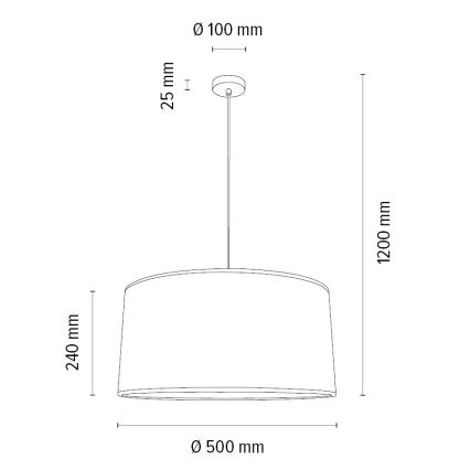 Lámpara colgante BENITA 1xE27/40W/230V blanco/roble – FSC Certificado