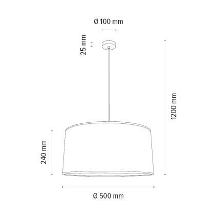 Lámpara colgante BENITA 1xE27/40W/230V marrón/roble – FSC Certificado