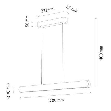 Lámpara de araña LED regulable CONOR LED/34,5W/230V roble – FSC Certificado