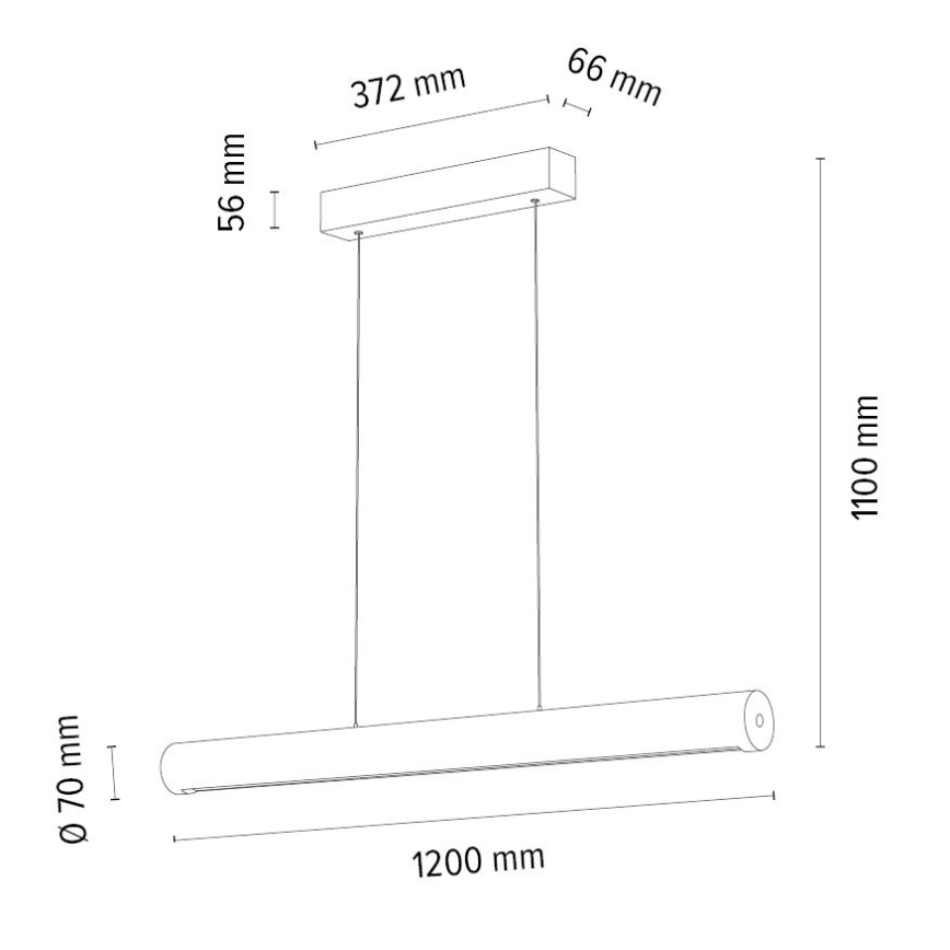 Lámpara de araña LED regulable CONOR LED/34,5W/230V roble – FSC Certificado