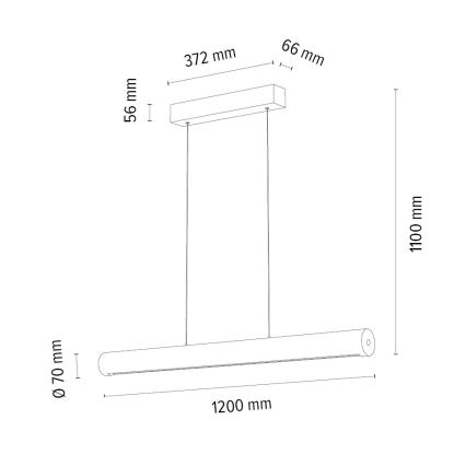 Lámpara de araña LED regulable CONOR LED/34,5W/230V roble – FSC Certificado