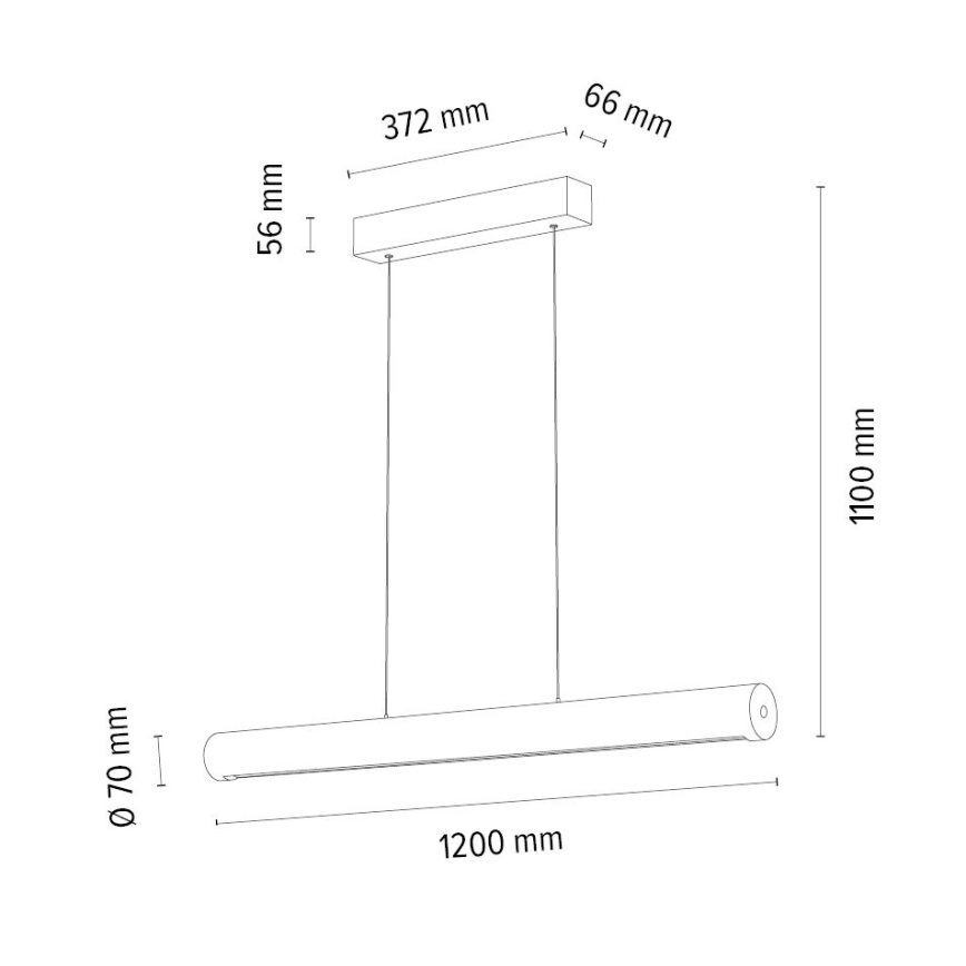 Lámpara de araña LED regulable CONOR LED/34,5W/230V roble – FSC Certificado