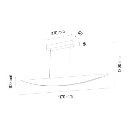 Lámpara de araña LED regulable DUBAI LED/14W/230V roble – FSC Certificado