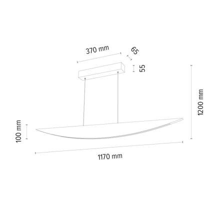 Lámpara de araña LED regulable DUBAI LED/14W/230V roble – FSC Certificado