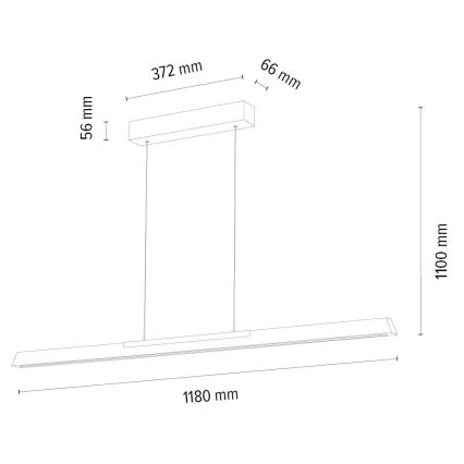 Lámpara de araña LED regulable JONAS LED/16,5W/230V roble – FSC Certificado