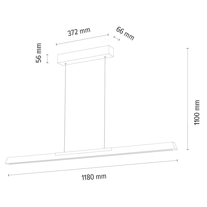 Lámpara de araña LED regulable JONAS LED/16,5W/230V roble – FSC Certificado