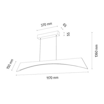 Lámpara de araña LED regulable ZIAD LED/14W/230V roble – FSC Certificado