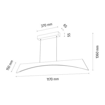 Lámpara de araña LED regulable ZIAD LED/14W/230V roble – FSC Certificado