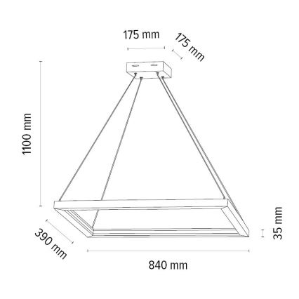 Lámpara de araña LED regulable LEGNO LED/31,5W/230V roble – FSC Certificado