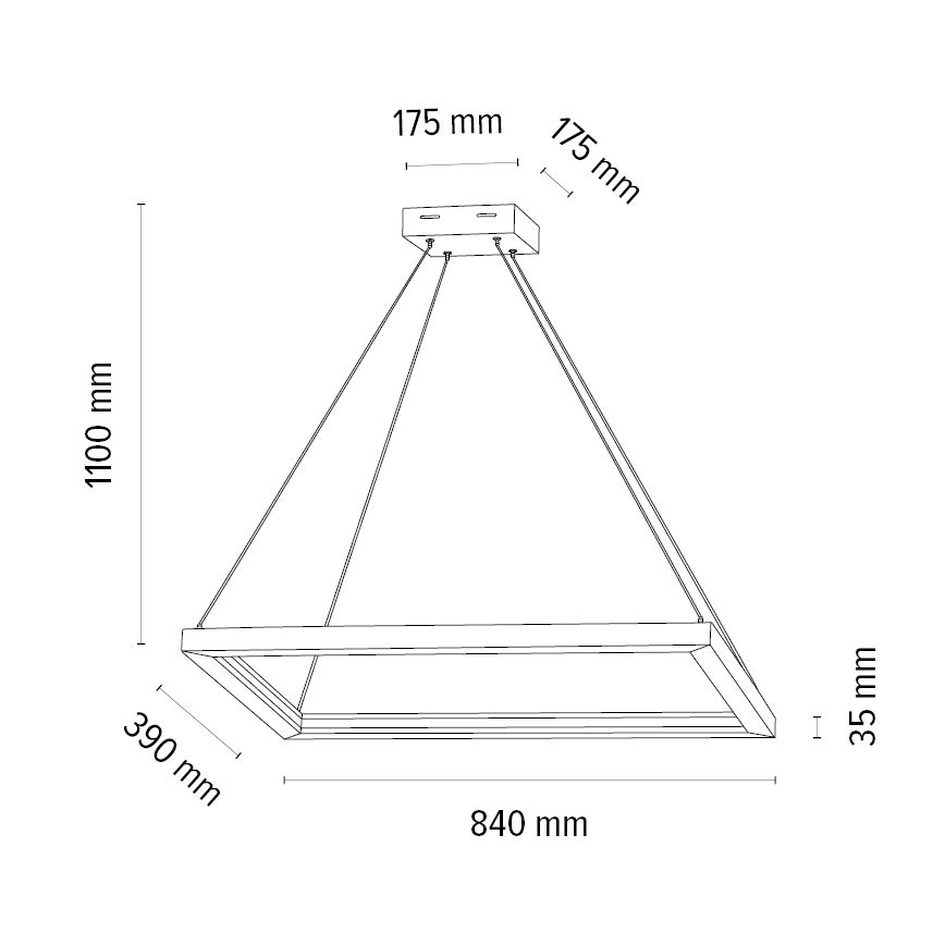 Lámpara de araña LED regulable LEGNO LED/31,5W/230V roble – FSC Certificado