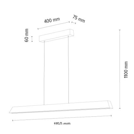 Lámpara de araña LED regulable DEROTT 3xLED/14W/230V roble – FSC Certificado