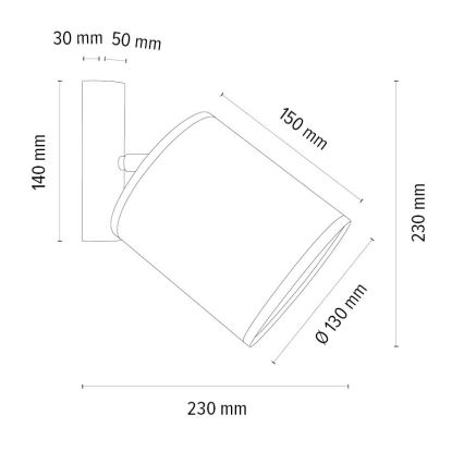 Foco de pared BENITA 1xE27/25W/230V blanco/roble – FSC Certificado