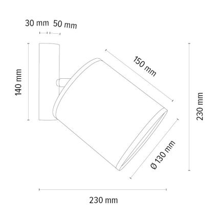 Foco de pared BENITA 1xE27/25W/230V marrón/roble – FSC Certificado