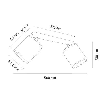 Foco BENITA 2xE27/25W/230V marrón/roble – FSC Certificado