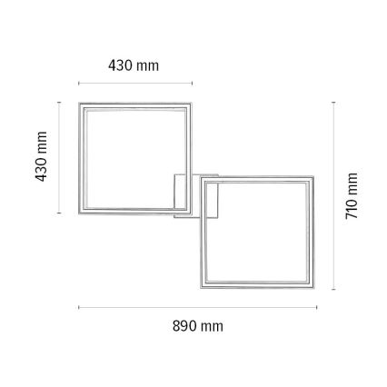 Plafón LED regulable RAMME 2xLED/24W/230V roble – FSC Certificado