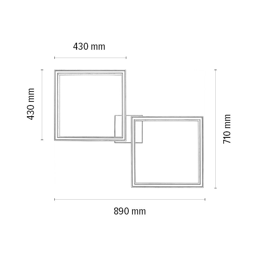 Plafón LED regulable RAMME 2xLED/24W/230V roble – FSC Certificado