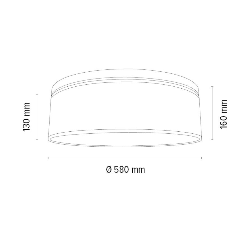 Plafón BENITA 4xE27/25W/230V diá. 58 cm color crema/roble – FSC Certificado