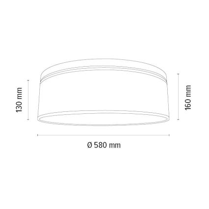 Plafón BENITA 4xE27/25W/230V diá. 58 cm marrón/roble – FSC Certificado