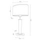 Lámpara de mesa MERCEDES 1xE27/40W/230V 46 cm color crema/roble – FSC Certificado