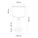 Lámpara de mesa BENITA 1xE27/60W/230V 48 cm color crema/roble – FSC Certificado