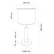 Lámpara de mesa BENITA 1xE27/60W/230V 48 cm blanco/roble – FSC Certificado