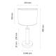 Lámpara de mesa BENITA 1xE27/60W/230V 48 cm marrón/roble – FSC Certificado