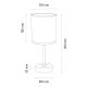 Lámpara de mesa BENITA 1xE27/60W/230V 30 cm color crema/roble – FSC Certificado