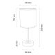 Lámpara de mesa BENITA 1xE27/60W/230V 30 cm blanco/roble – FSC Certificado