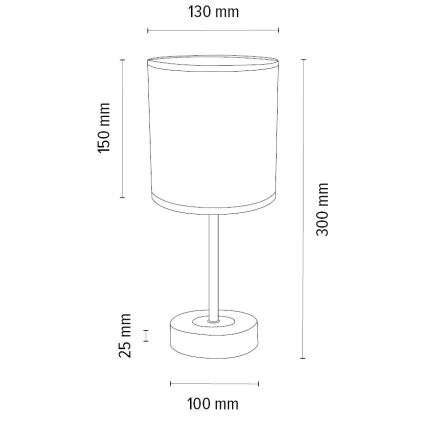 Lámpara de mesa BENITA 1xE27/60W/230V 30 cm marrón/roble – FSC Certificado