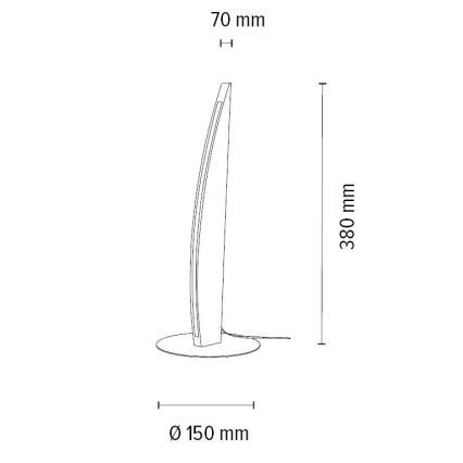 Lámpara de mesa LED regulable DUBAI LED/4W/230V roble – FSC Certificado