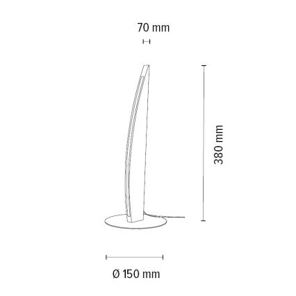 Lámpara de mesa LED regulable DUBAI LED/4W/230V roble – FSC Certificado