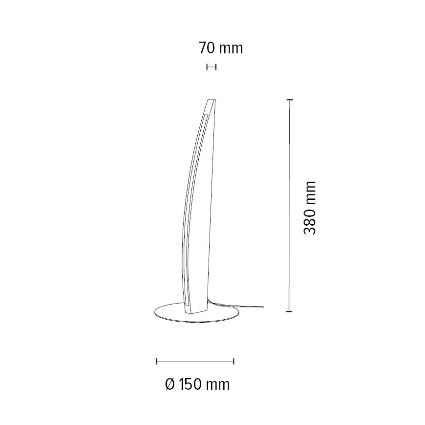 Lámpara de mesa LED regulable DUBAI LED/4W/230V roble – FSC Certificado