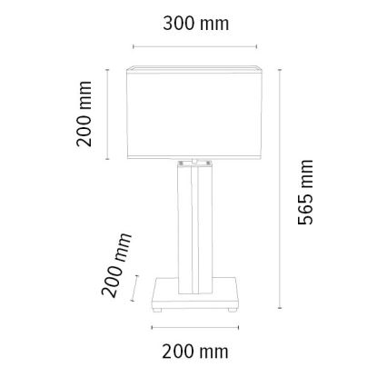 Lámpara de mesa LED regulable FLAME 1xE27/40W+ LED/4,6W/230V 56,5 cm roble – FSC Certificado