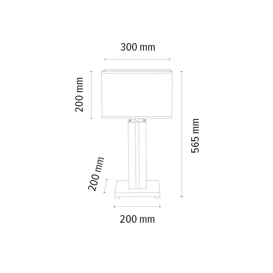 Lámpara de mesa LED regulable FLAME 1xE27/40W+ LED/4,6W/230V 56,5 cm roble – FSC Certificado