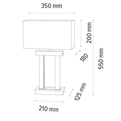 Lámpara de mesa LED regulable HAKON 1xE27/40W+ 2xLED/7,5W/230V 55 cm roble – FSC Certificado