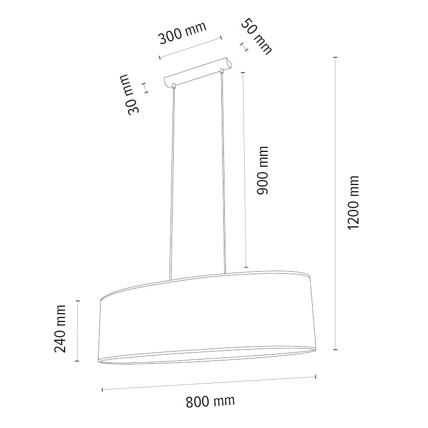 Lámpara colgante MERCEDES 2xE27/40W/230V marrón/roble