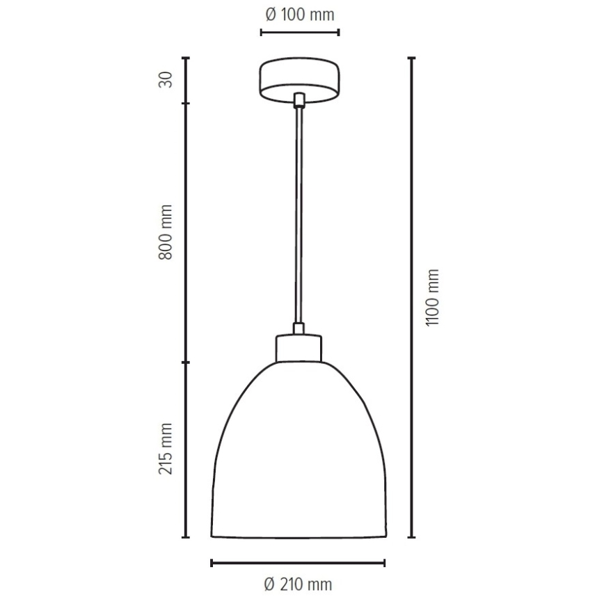 Lámpara de araña sobre cable 1xE27/60W/230V – Certificado FSC